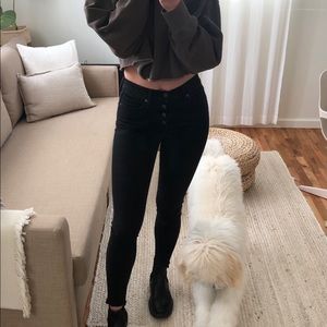 Black Madewell high-waisted skinny jeans